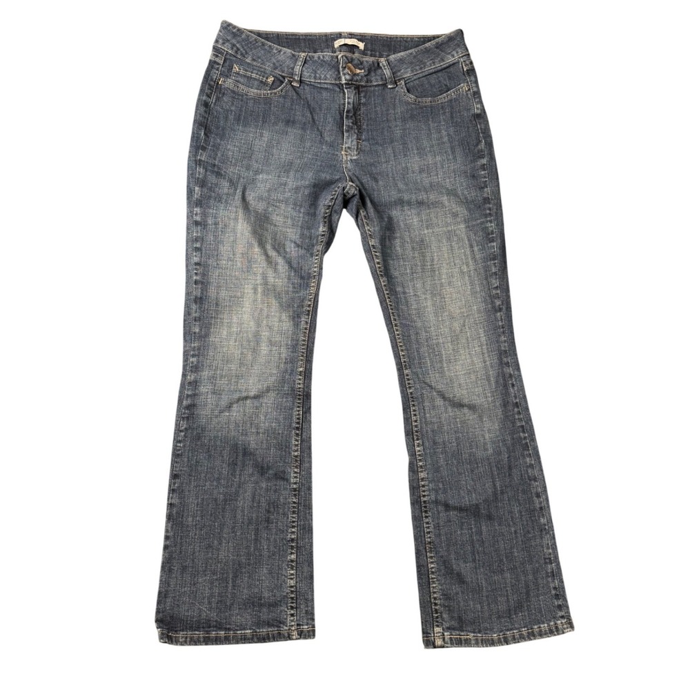 Riders by Lee Womens Mid Rise Bootcut Jeans Medium Wash Blue Denim 14P‎  Petite